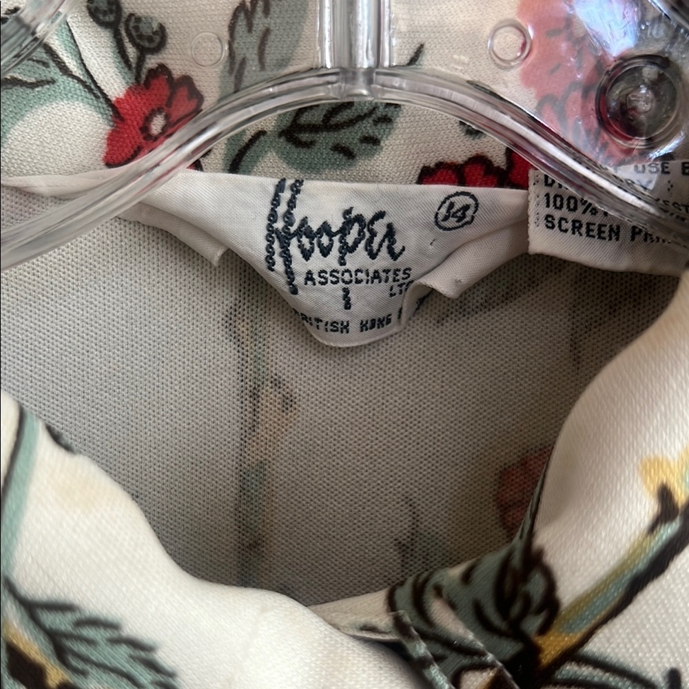 White and Red Casual Button Down Shirt with Floral Pattern - Picture 3 of 8